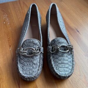 Stuart weitzman flat slip ons size 6 silver hardware